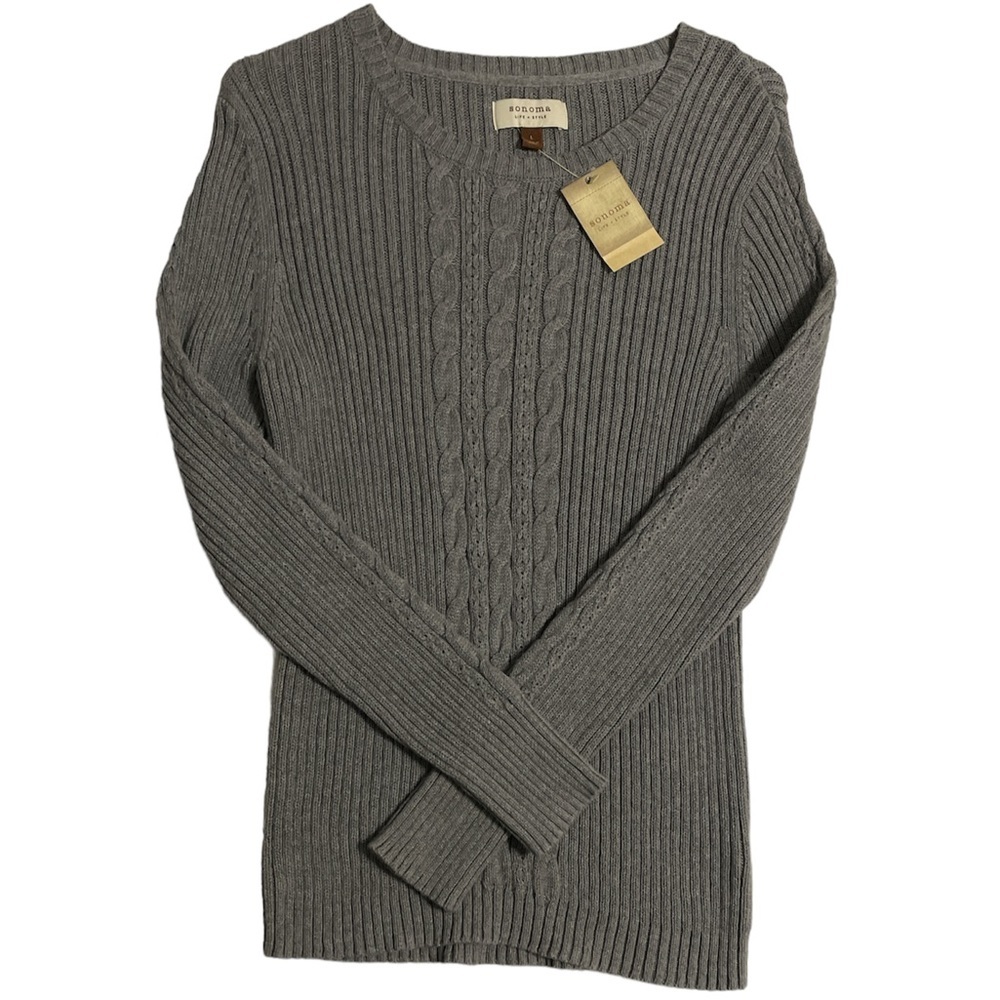 Sonoma womenβs long sleeve knit top, Sz L New